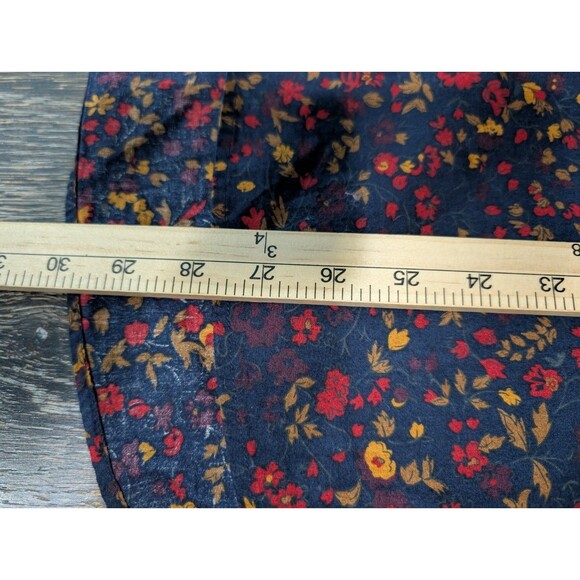 Express‎ Floral Black Button Up Shirt Slim Classic Extra Large - Picture 8 of 8